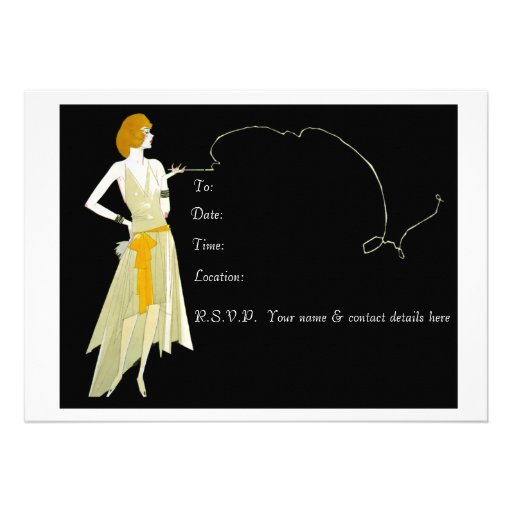 Classy Evening Dinner Party Invitation Card