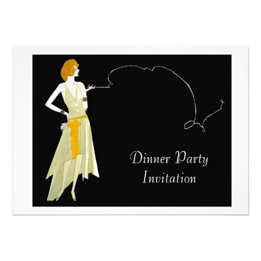Classy Evening Dinner Party Invitation Card