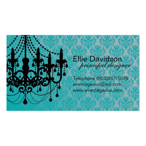 Classy Event Planner Business Card (back side)
