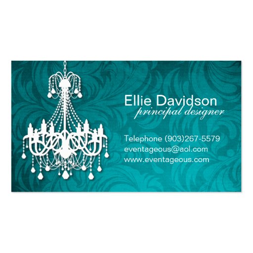 Classy Event Planner Business Card (back side)