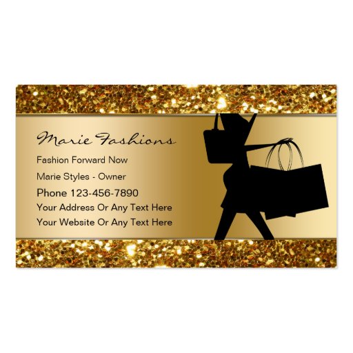 Classy Fashion Business Cards (front side)