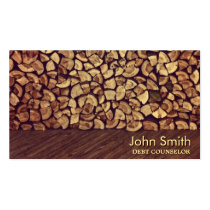Classy Firewood Debt Counselor Business Card