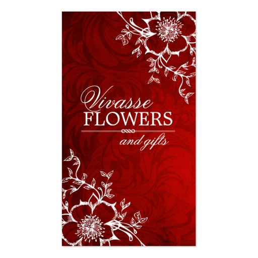 Classy Floral Business Cards (front side)