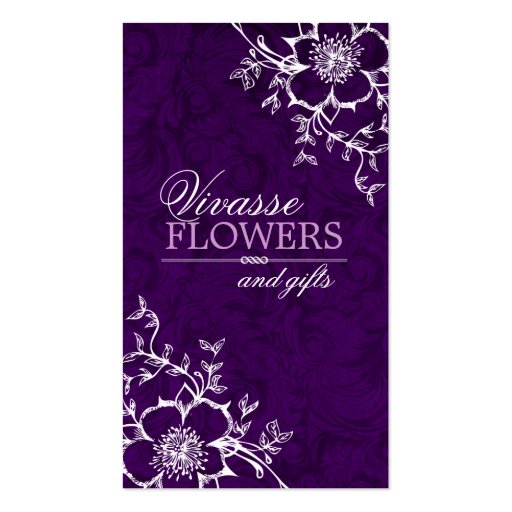 Classy Floral Business Cards (front side)