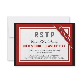 Classy Formal Class Reunion RSVP