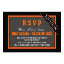 Classy Formal Class Reunion RSVP Announcement