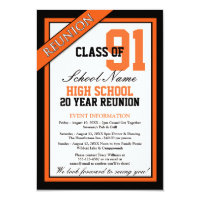 Classy Formal High School Reunion Card