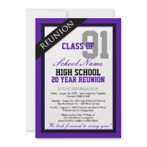 Classy Formal High School Reunion Announcements