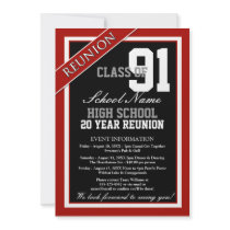 Classy Formal High School Reunion Announcements