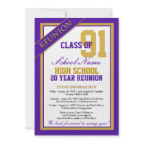 Classy Formal High School Reunion Personalized Announcements