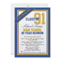 Classy Formal High School Reunion Custom Announcements