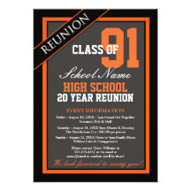 Classy Formal High School Reunion Invitation
