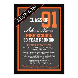 Classy Formal High School Reunion Invitation