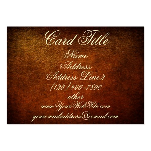 Classy Genuine Leather Designer Business Cards (front side)
