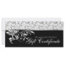 Classy Gift Certificate Retail Floral Black W Rack Cards