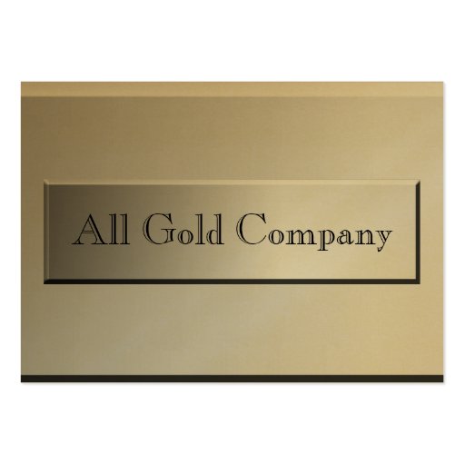 Classy Gold Name Plate Business Cards (front side)