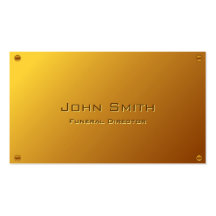 Classy Gold Plated Funeral Business Card