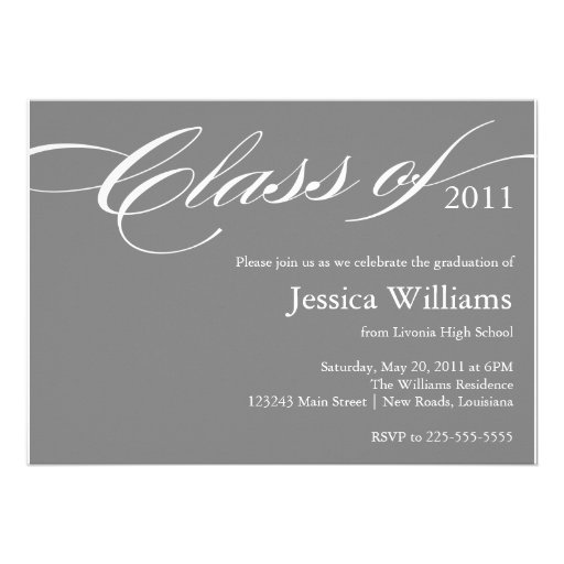 Classy Graduation Invitations