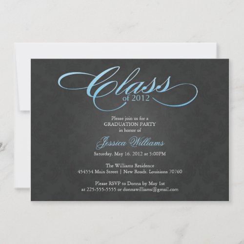 Classy Graduation Party Personalized Invites