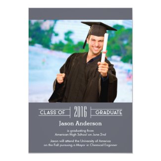 Classy Graduation Photo Announcement