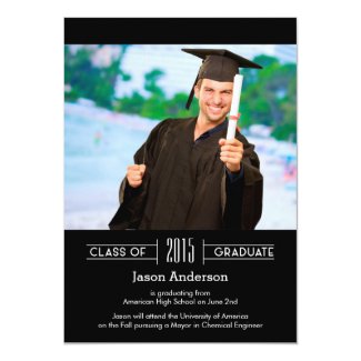 Classy Graduation Photo Announcement