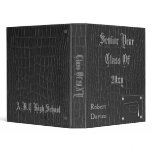 classy Gray leather year book Vinyl Binder