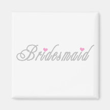Classy Grays Bridesmaid Magnets
