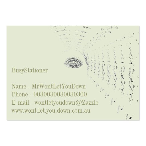 Classy Green Business Card (front side)