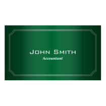Classy Green Framed Accountant Business Card