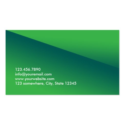 Classy Green Real Estate Broker Business Card (back side)
