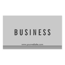 Classy Grey Stripes Funeral Business Card