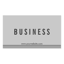Classy Grey Stripes Programmer Business Card