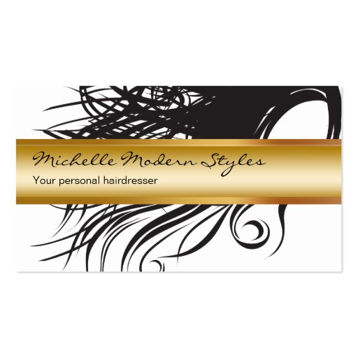 Classy Hair Beauty Business Cards (front side)