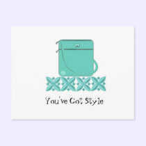 Classy Handbag with Saying postcards