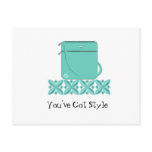 Classy Handbag with Saying Postcards