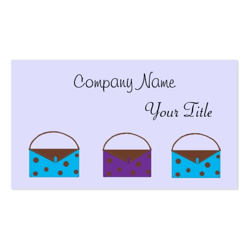 Classy Handbags Business Card Template (front side)