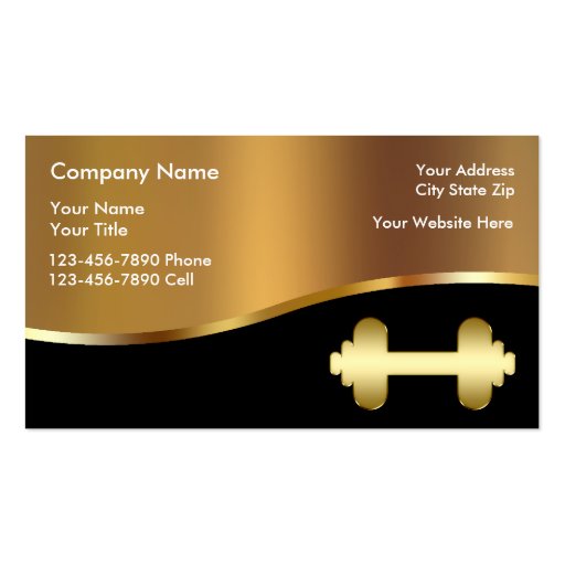 Classy Health Fitness Club Business Cards (front side)