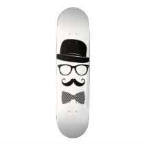 classy, hipster, fashion, suits, black, mustache, funny, vintage, bow-tie, costume, swag, style, hat, grunge, glasses, skateboard, Skateboard with custom graphic design