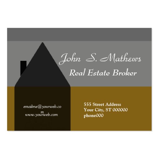 Classy Home Sales Realtor Business Cards (front side)