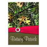 Classy Hot Pink Hunting Camo Wedding Invitations