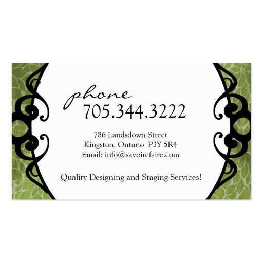 Classy Interior Designing Business Cards (back side)