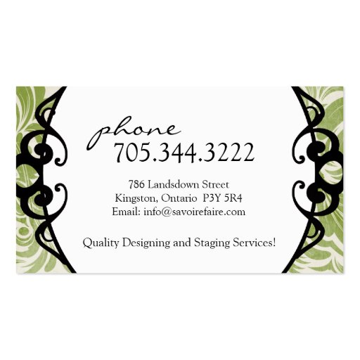 Classy Interior Designing Business Cards (back side)