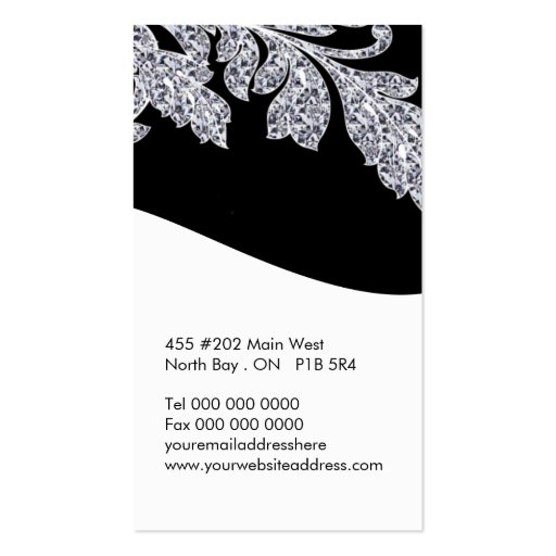 Classy Jewelry Designer Business Cards (back side)