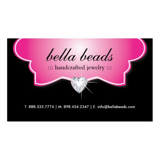 Classy Jewelry Designer Business Cards (front side)