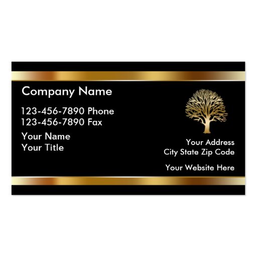 Classy Landscaping Business Cards (front side)