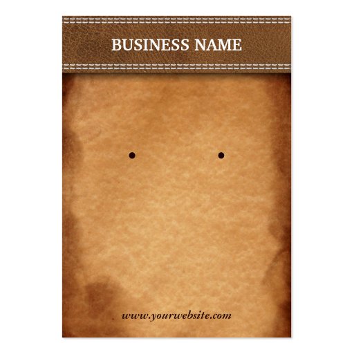 Classy Leather & Paper Earring Display Cards Business Cards (front side)