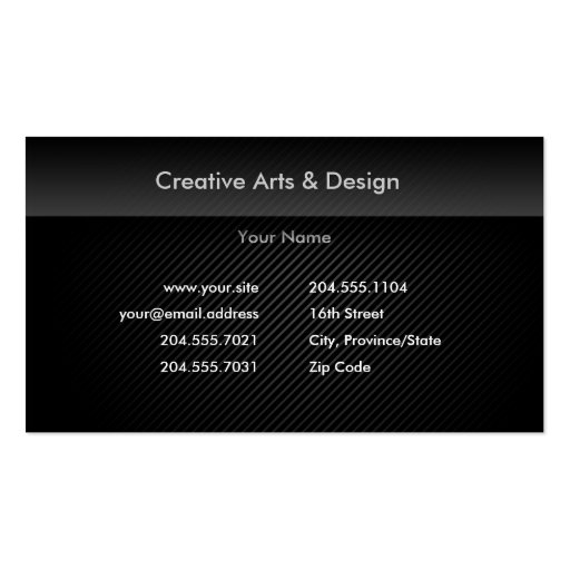 Classy Lines Business Card (front side)