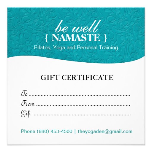 Classy Lotus Gift Certificate Invite