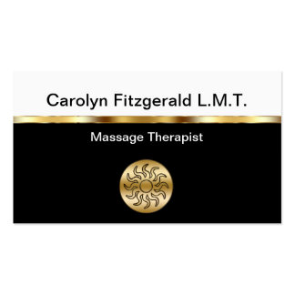 Classy Massage Therapist Business Cards