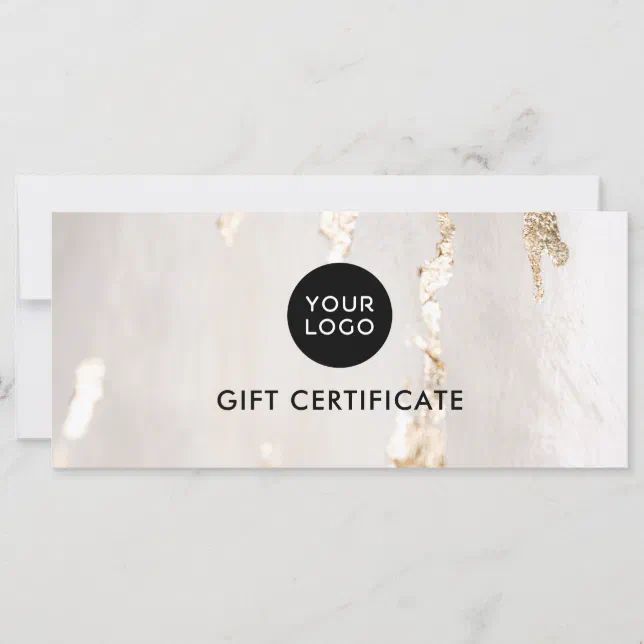 Classy Modern Gold Foil Gift Certificate Voucher Zazzle